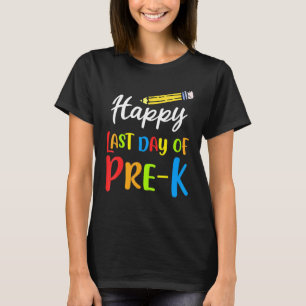 Camiseta Feliz Dia Passado De Estudante Do Pré-Jardim Do Re