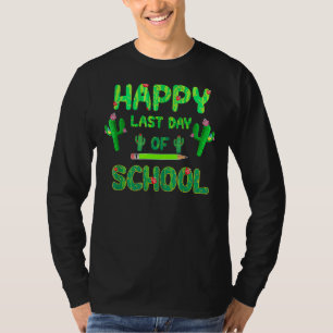 Camiseta Feliz Dia Passado De Estudantes De Cactus Doces