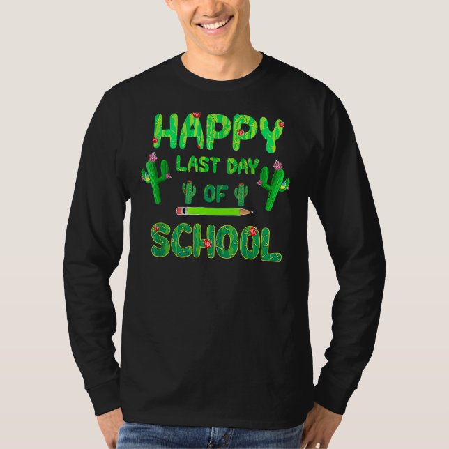 Camiseta Feliz Dia Passado De Estudantes De Cactus Doces (Frente)