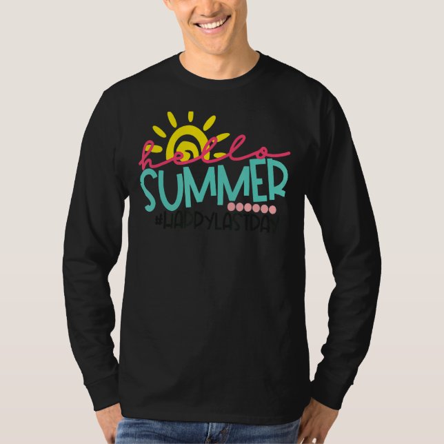 Camiseta Feliz Dia Passado de Professora Aluna Olá Sum (Frente)