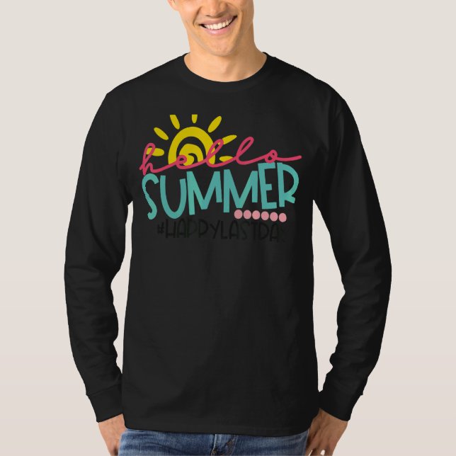 Camiseta Feliz Dia Passado de Professora Aluna Olá Sum (Frente)