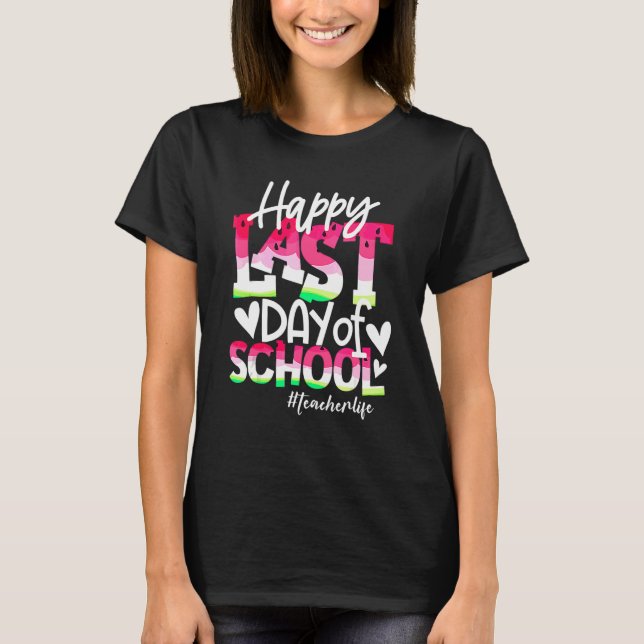 Camiseta Feliz Dia Passado De Professora Da Escola A Melanc (Frente)