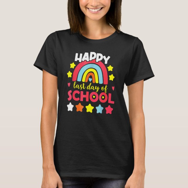 Camiseta Feliz Dia Passado De Professora Da Pré-Escolas Rai (Frente)
