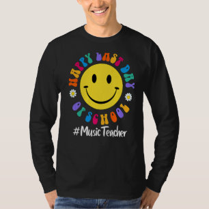 Camiseta Feliz Dia Passado De Professora De Música Escolar