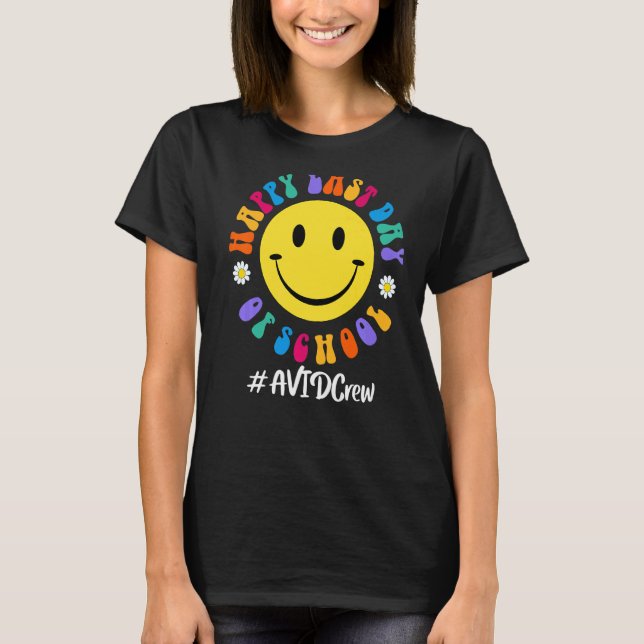 Camiseta Feliz Dia Passado De Professora De Tripulação De A (Frente)