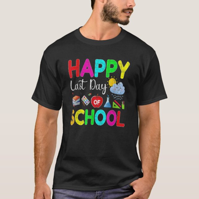 Camiseta Feliz Dia Passado de Professora Estudante No Dia P (Frente)