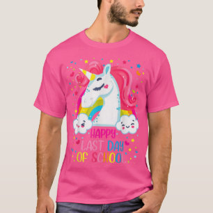 Camiseta Feliz Dia Passado de Professora Unicórnio Aluno G