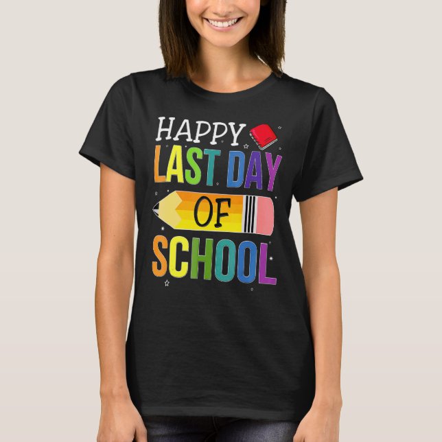 Camiseta Feliz Dia Passado de Professores Crianças Formando (Frente)