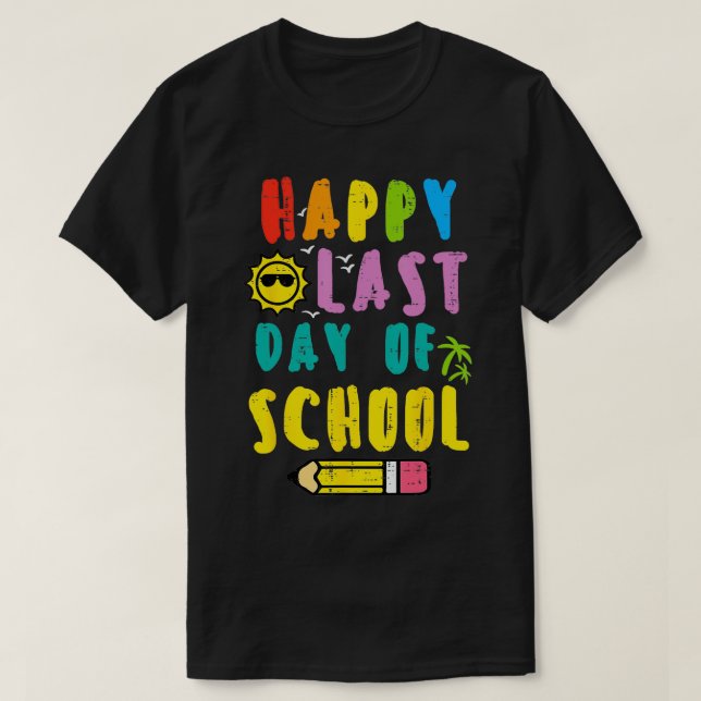 Camiseta Feliz Dia Passado De Professores De Lápis (Frente do Design)