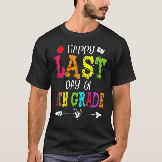 Camiseta Feliz Dia Passado De Professores Do 4º Ano (Frente)