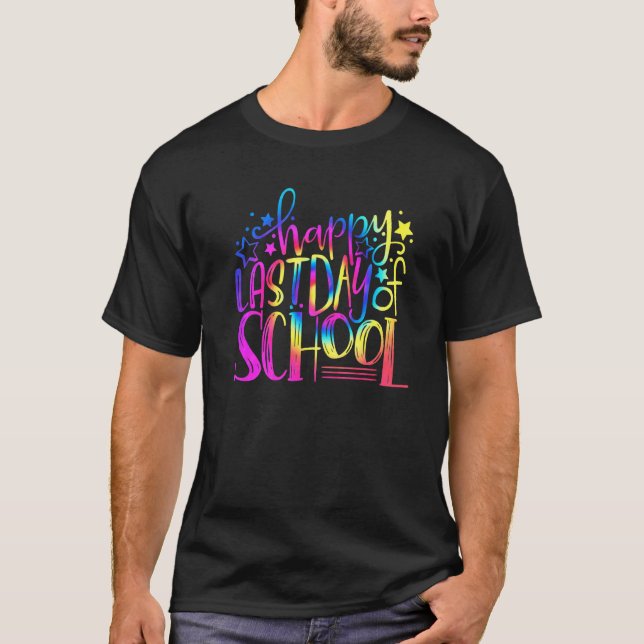 Camiseta Feliz Dia Passado de Professores Escolares Tie Dye (Frente)