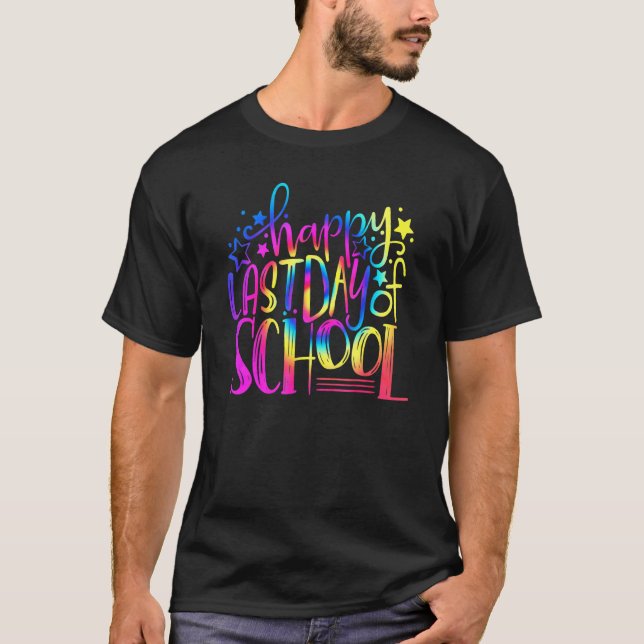Camiseta Feliz Dia Passado de Professores Escolares Tie Dye (Frente)