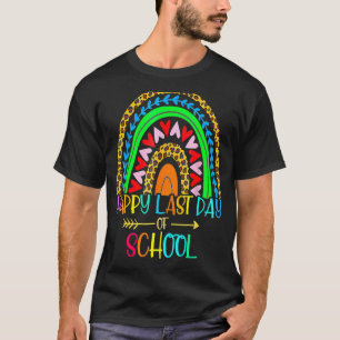 Camiseta Feliz Dia Passado Do Professor Rainbow Graduação