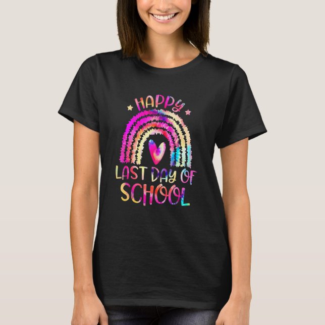 Camiseta Feliz Dia Passado Professor Tie Dye Rainbow G (Frente)