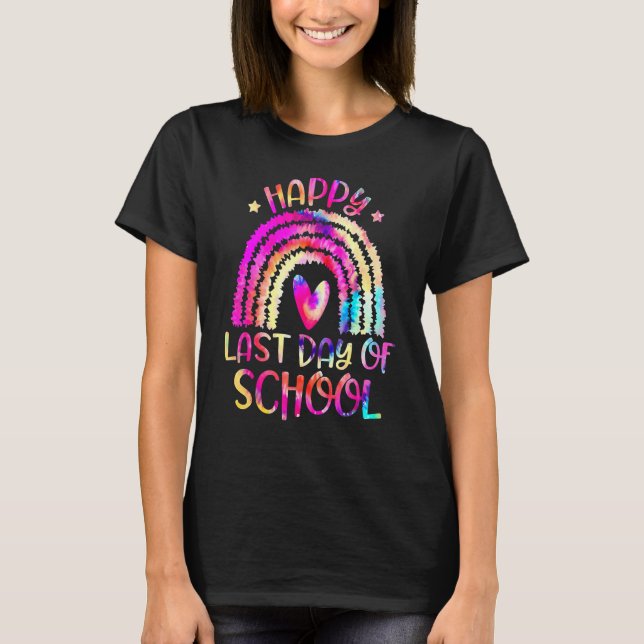 Camiseta Feliz Dia Passado Professor Tie Dye Rainbow G (Frente)