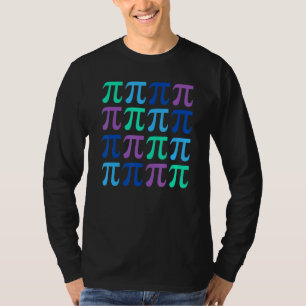 Camiseta Feliz Dia Pi Com Símbolos Para Ciência Do Professo
