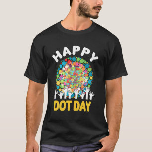 Camiseta Feliz Dia Ponto 2023 - Mão Ponto Colorida Internac