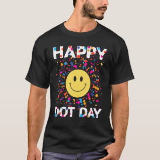 Camiseta Feliz Dia-Ponto Coor, Bolinhas-Arco-Íris Menina