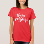 Camiseta Feliz Dia Sagrado, Holyday, Palavra de Natal<br><div class="desc">A tendência atual é dizer "Feriados Felizes". Aqui está a nossa oportunidade de o dizer com significado... Feliz Dia Santo! Será a nossa maneira de trazer de volta algum do espírito "real". O handlettering criado profissionalmente exibe a expressão em um design único e contemporâneo. Encontre esta inscrição projetada em outros...</div>