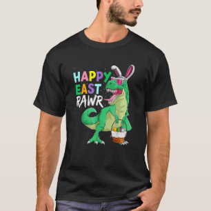 Camiseta Feliz Dinossauro Coelhinho de Eastrawr Meninos Rex