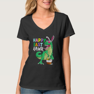 Camiseta Feliz Dinossauro Coelhinho de Eastrawr Meninos Rex