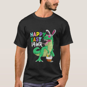 Camiseta Feliz Dinossauro Eastrawr Bunny, Crianças Rex Eas