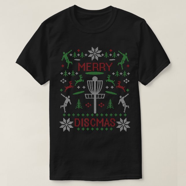 Camiseta Feliz Discmas Golf Ufly Christmas Sweet Par (Frente do Design)