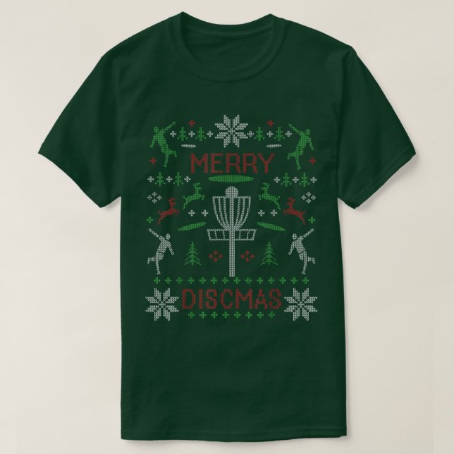 Camiseta Feliz Discmas Golf Ufly Christmas Sweet Par (Frente do Design)