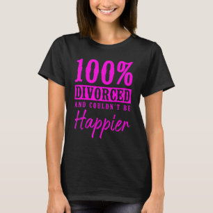 Camiseta Feliz Divórcio 100 Divorciado e não podia ser H