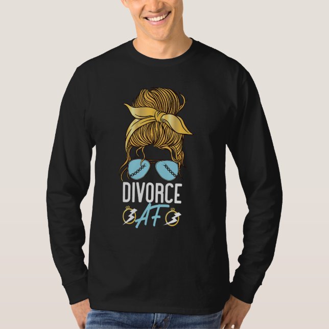 Camiseta Feliz Divórcio Óculos de Sol Divorciados Af (Frente)