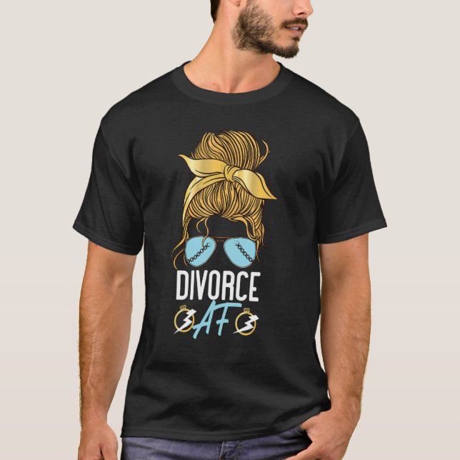 Camiseta Feliz Divórcio Óculos de Sol Divorciados Af (Frente)