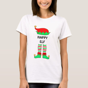 Camiseta Feliz do Elfo de Natal Moderno
