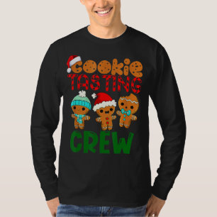 Camiseta Feliz do Xmas Cookie Provando Tripulação Funny Pro