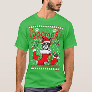 Camiseta Feliz Dogmas Boston Terrier Dog Feliz Natal