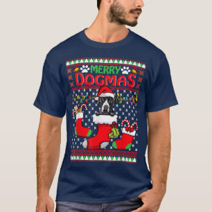 Camiseta Feliz Dogmas Grande Dane Cachorro Engraçado Natal