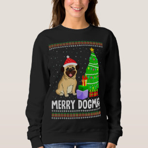 Camiseta Feliz Dogmas Retro Cachorro Com Papai Noel De Nata
