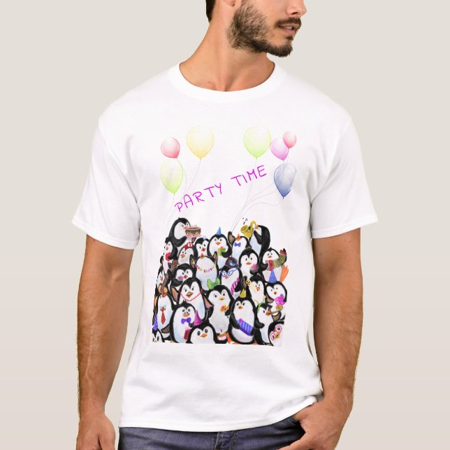 Camiseta Feliz dos Pinguins (Frente)