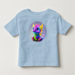 Camiseta Feliz Dragão de Bebê Colorido 12M a 5T