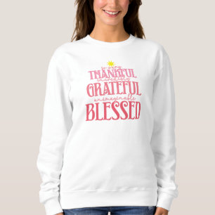 Camiseta Feliz e abençoado Natal rosa
