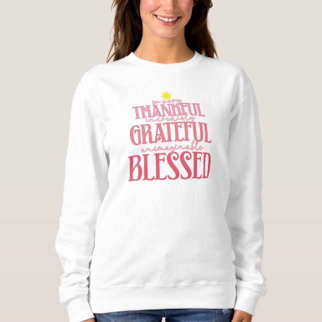 Camiseta Feliz e abençoado Natal rosa (Frente)