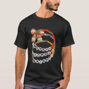 Camiseta Feliz e Arco Brilhante Menina de Natal