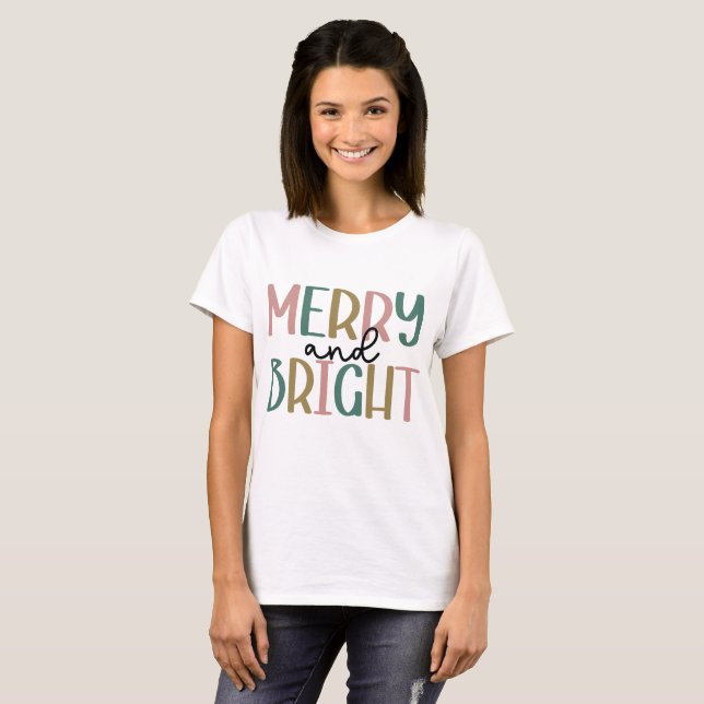 Camiseta Feliz E Bright Boho (Frente Completa)