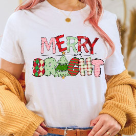 Camiseta Feliz e Bright Red Christmas