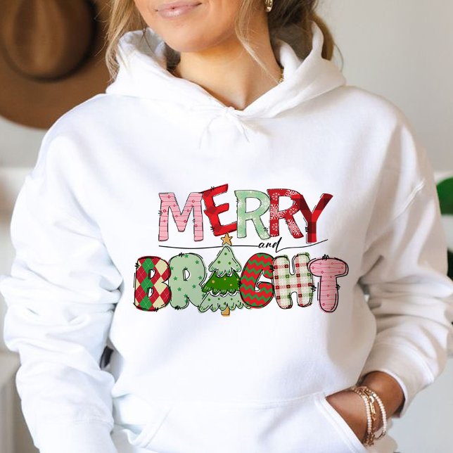 Camiseta Feliz e Bright Red Christmas (https://www.zazzle.com/merry_and_bright_family_holiday_merry_christmas_sweatshirt-256140573472012431)