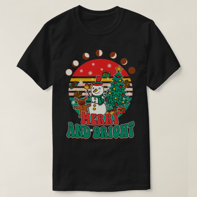 Camiseta Feliz E Brilho (Frente do Design)