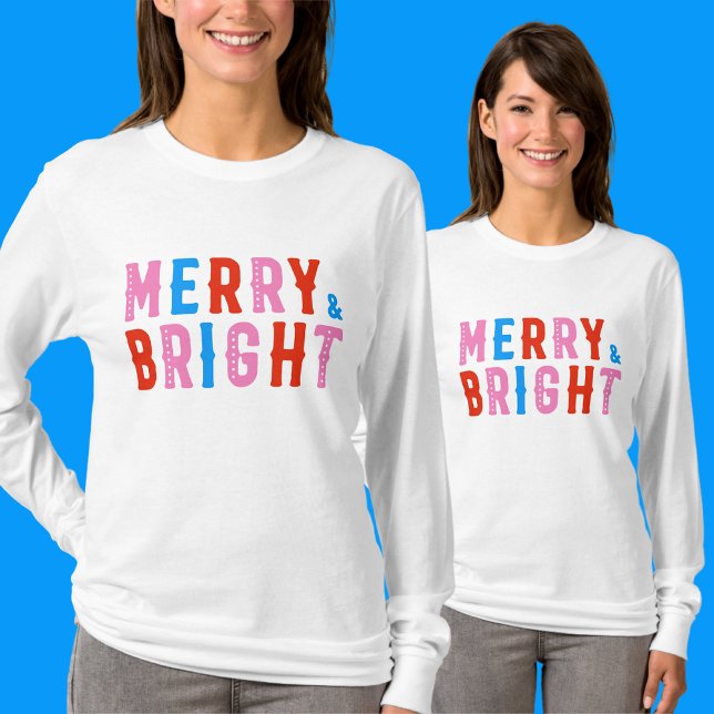 Camiseta Feliz e Brilho, Feliz Natal (Criador carregado)