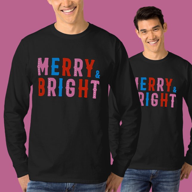 Camiseta Feliz e Brilho, Feliz Natal (Criador carregado)