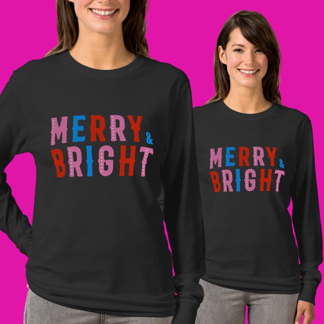 Camiseta Feliz e Brilho, Feliz Natal (Criador carregado)