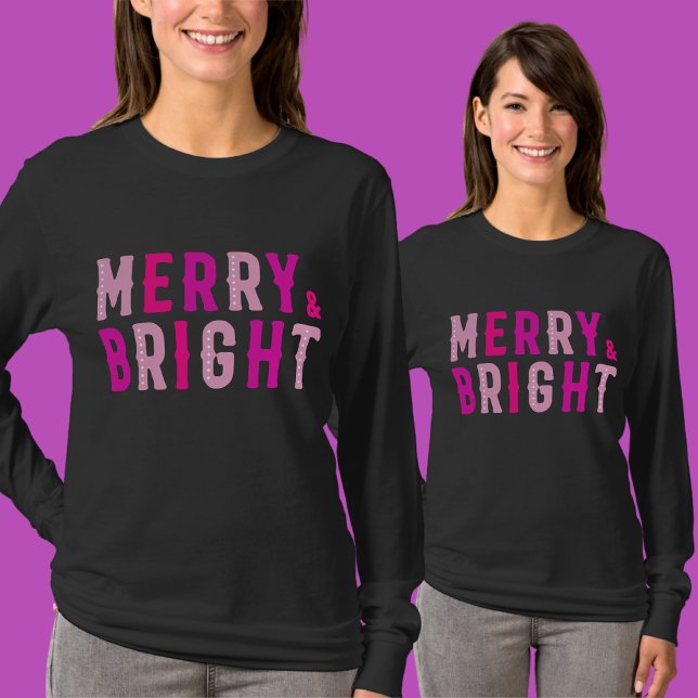 Camiseta Feliz e Brilho, Feliz Natal (Criador carregado)