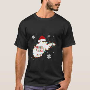 Camiseta Feliz E Brilho Natal Luzes Xmas Virgem Ocidental